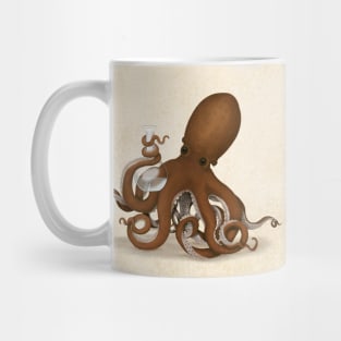 Octopus Holding Glass Chemistry Flask Mug